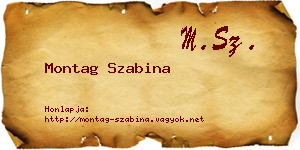 Montag Szabina névjegykártya